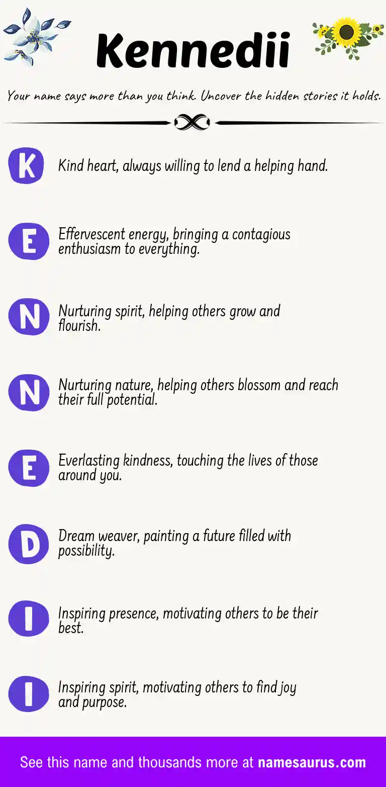 Acrostic poem about Kennedii.