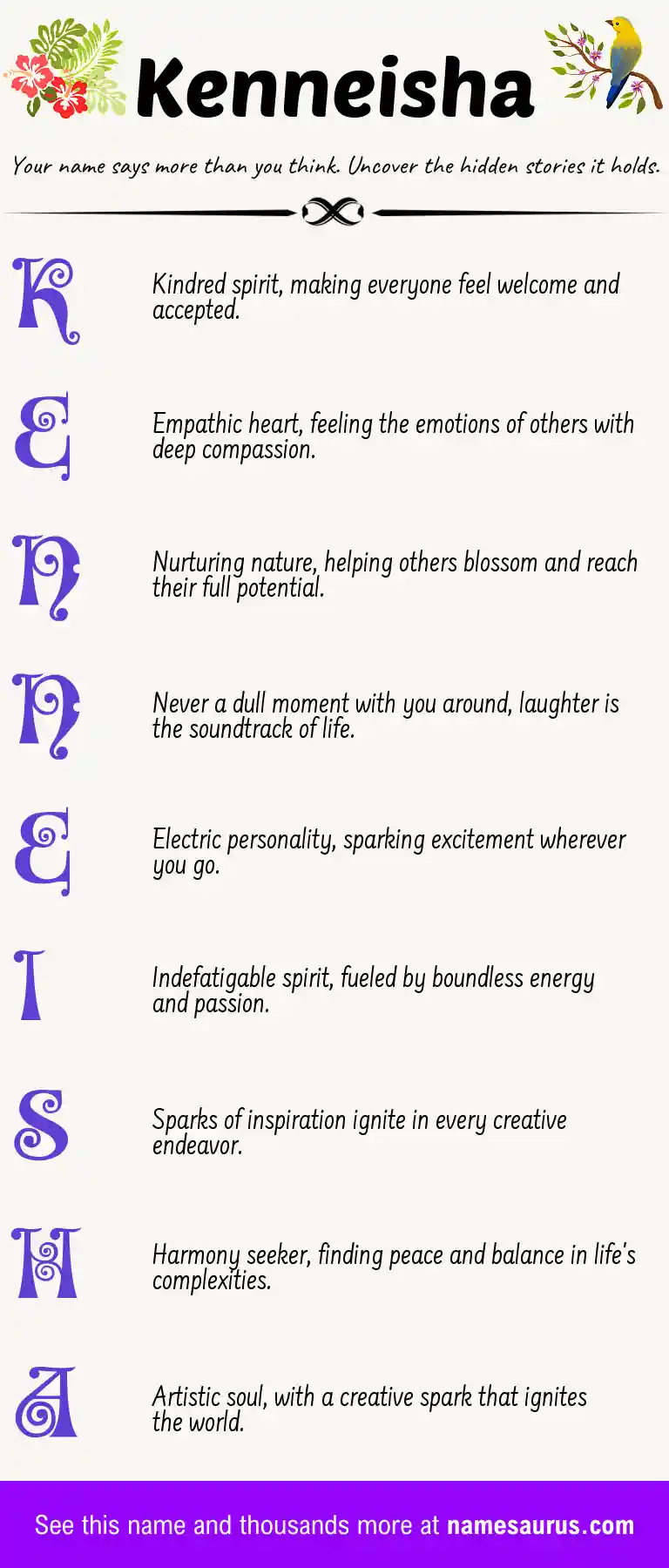 Acrostic poem about Kenneisha.