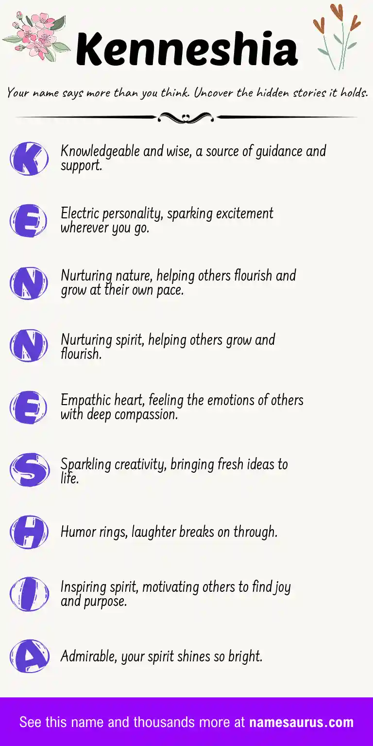 Acrostic poem about Kenneshia.