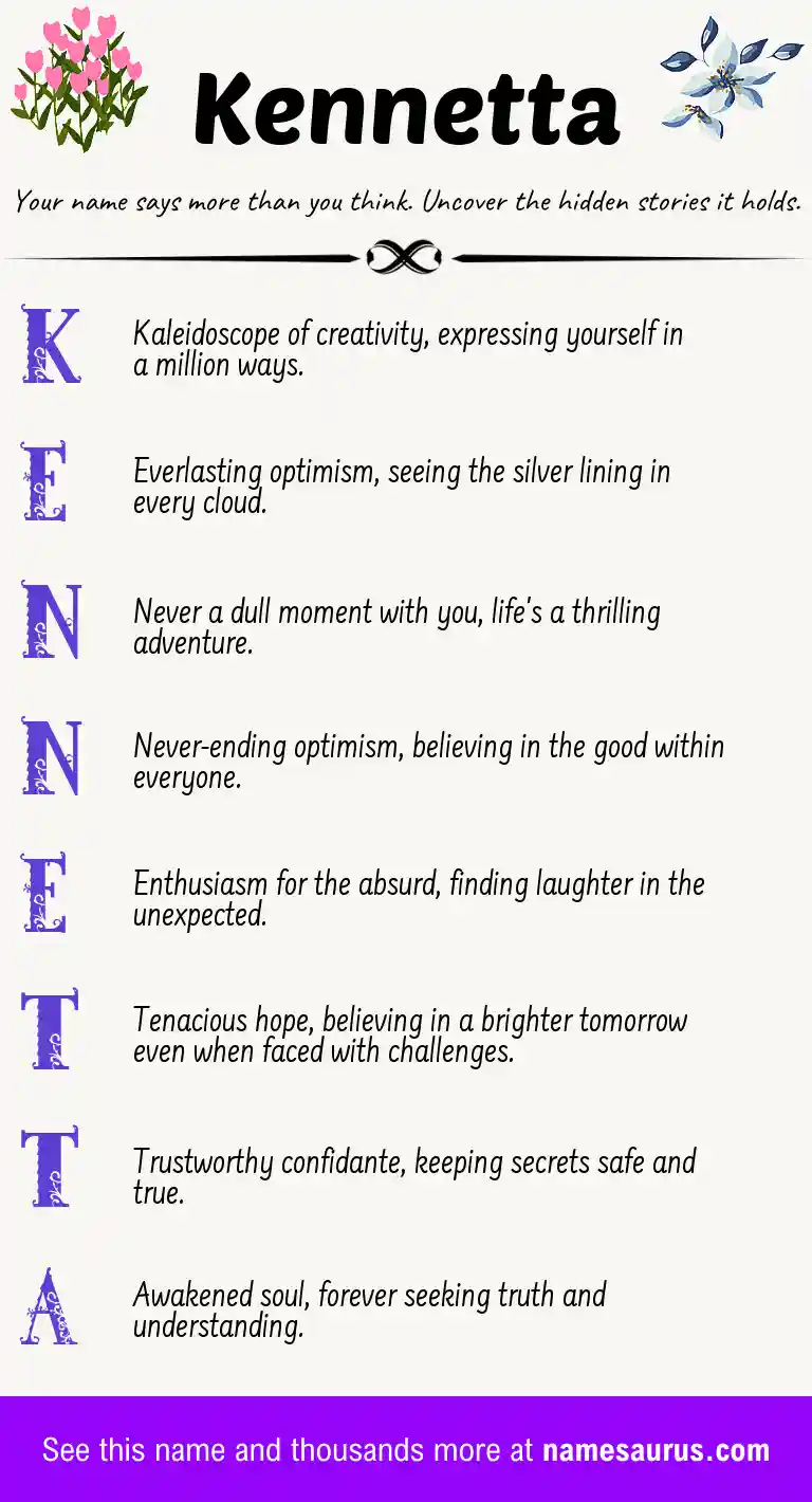 Acrostic poem about Kennetta.