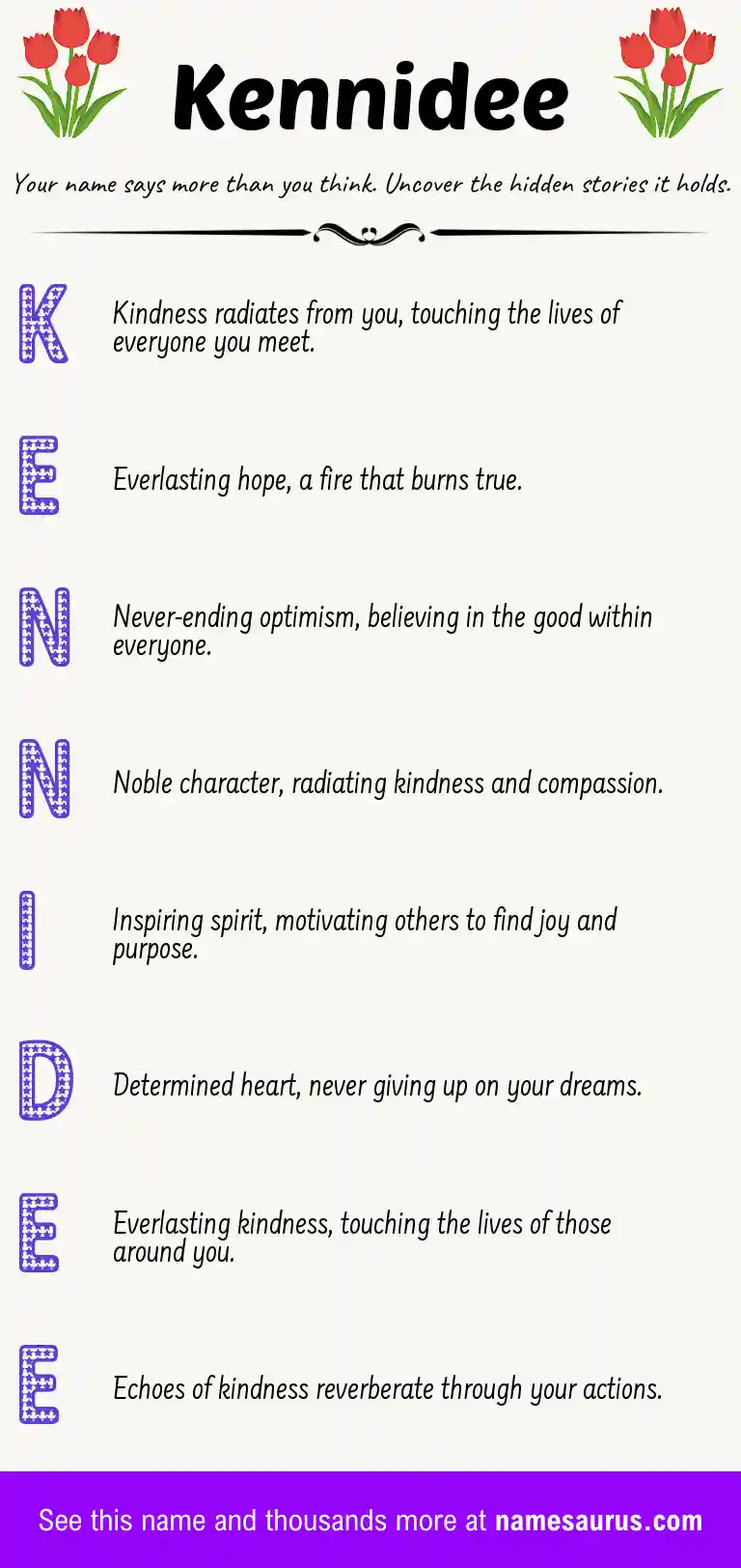 Acrostic poem about Kennidee.