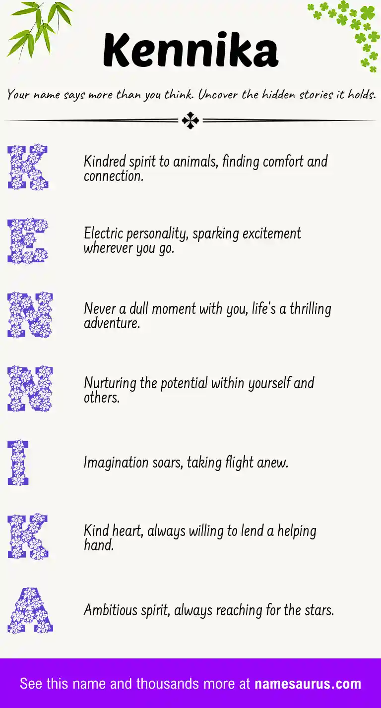 Acrostic poem about Kennika.
