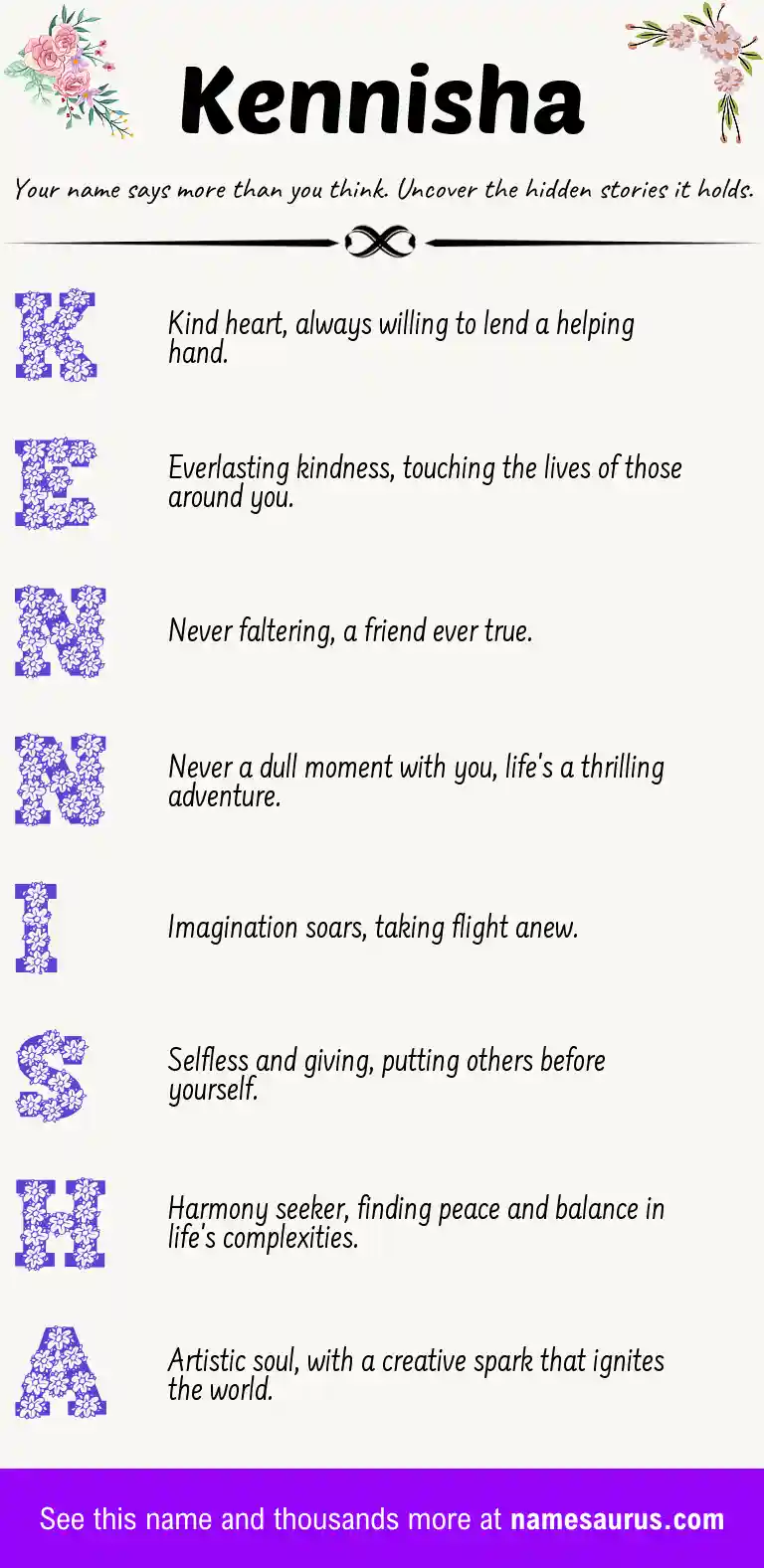 Acrostic poem about Kennisha.