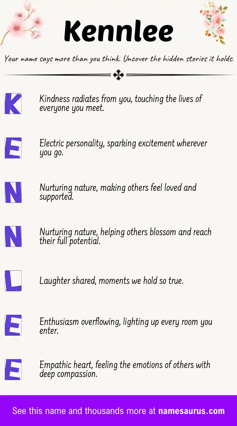 Acrostic poem about Kennlee.