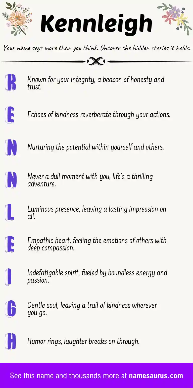 Acrostic poem about Kennleigh.