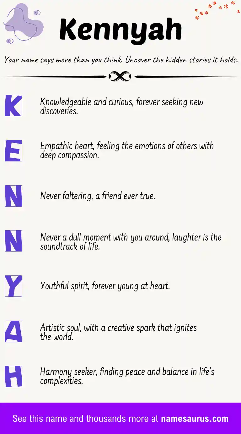 Acrostic poem about Kennyah.