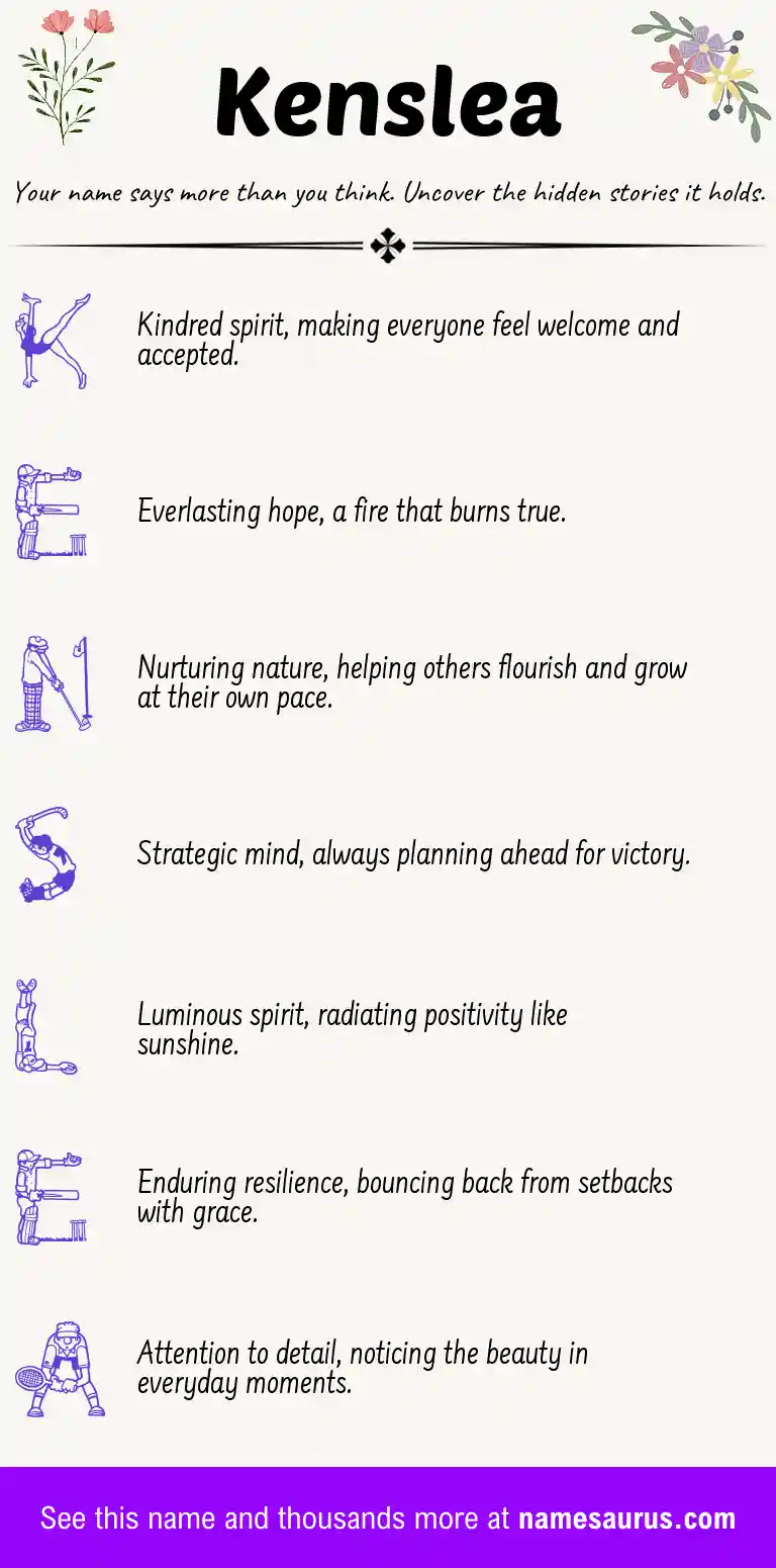 Acrostic poem about Kenslea.