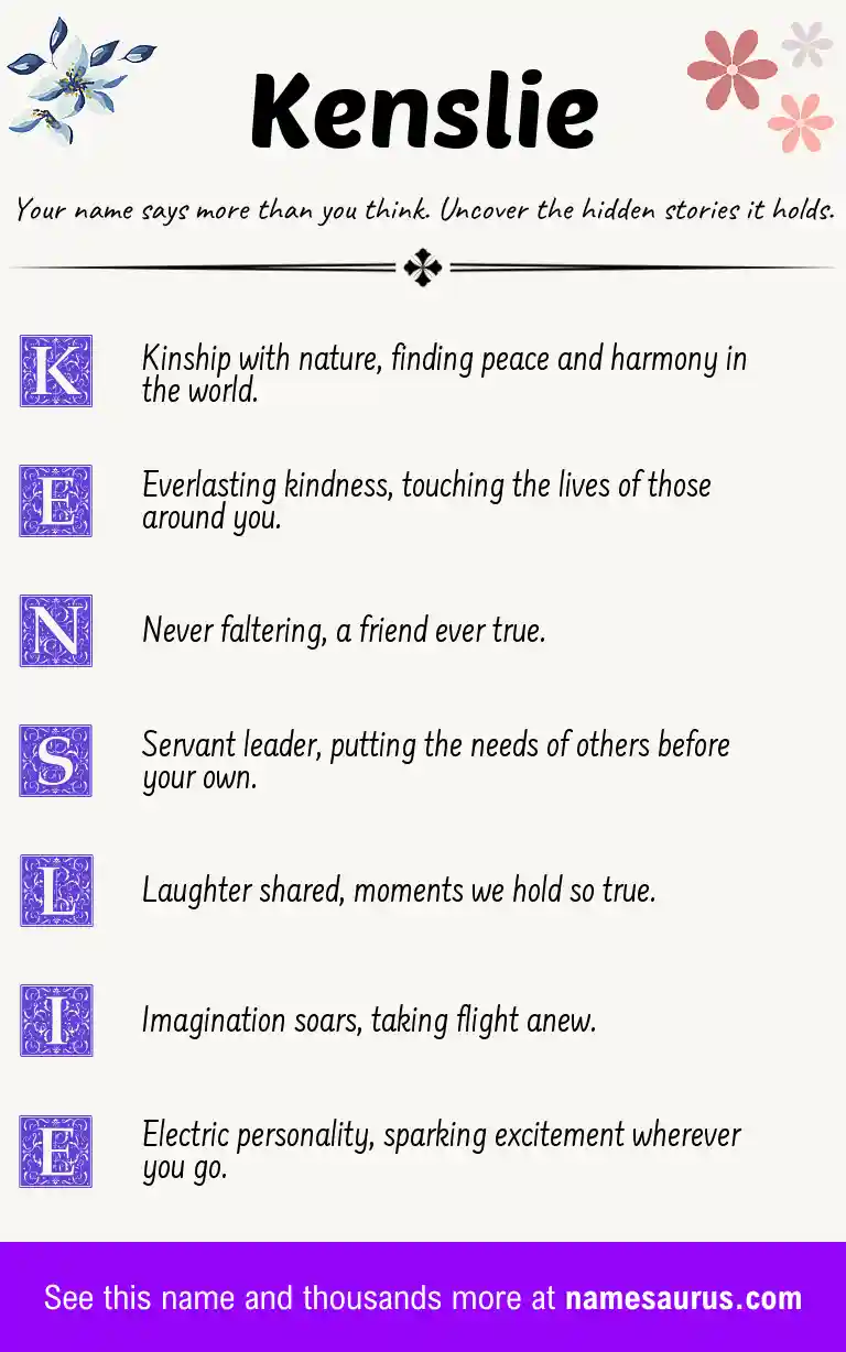 Acrostic poem about Kenslie.