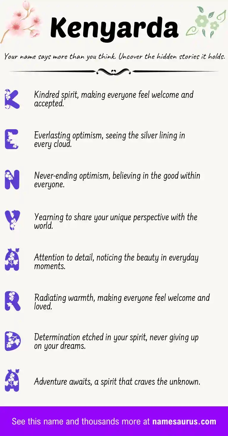 Acrostic poem about Kenyarda.