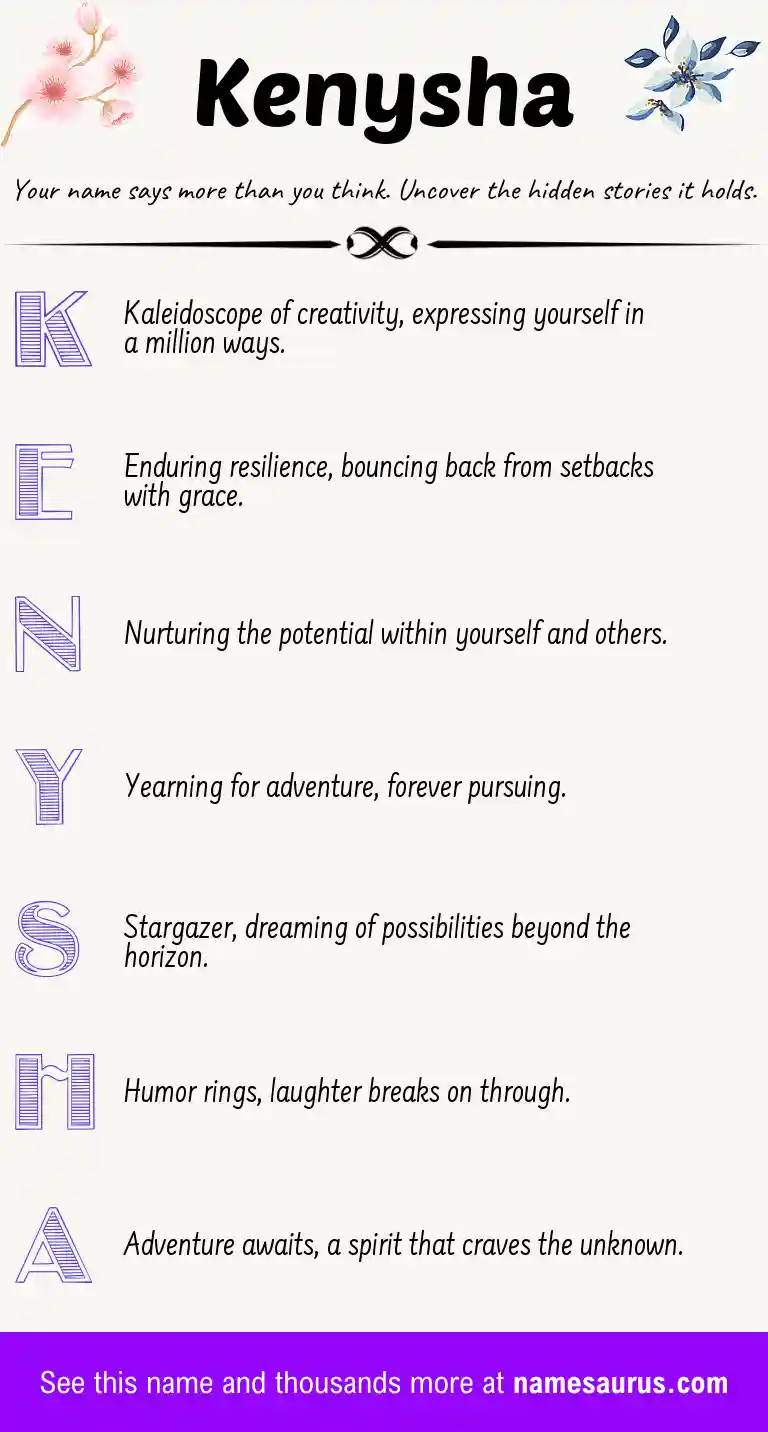 Acrostic poem about Kenysha.