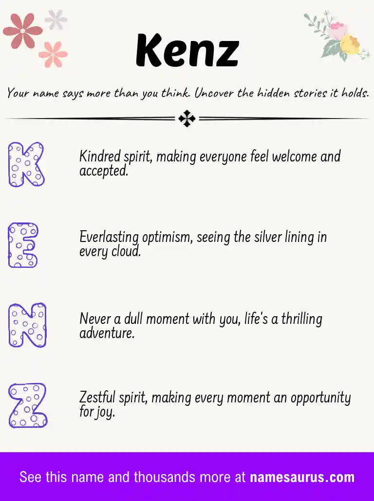 Acrostic poem about Kenz.