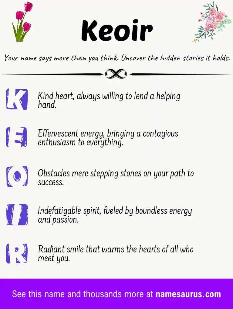 Acrostic poem about Keoir.
