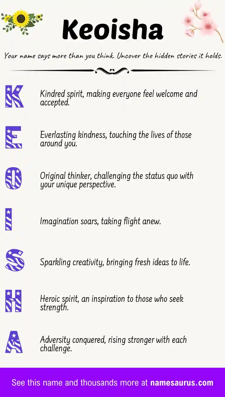 Acrostic poem about Keoisha.