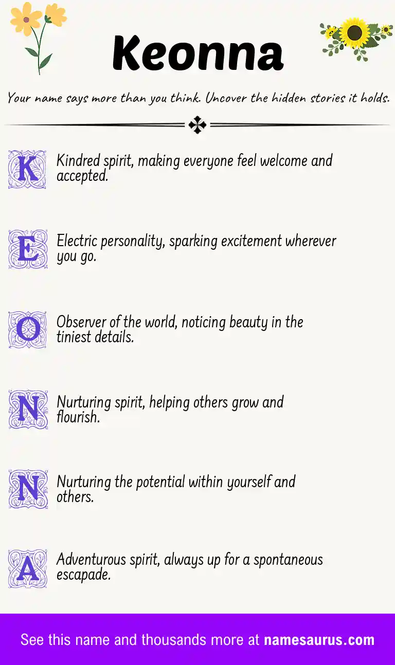 Acrostic poem about Keonna.