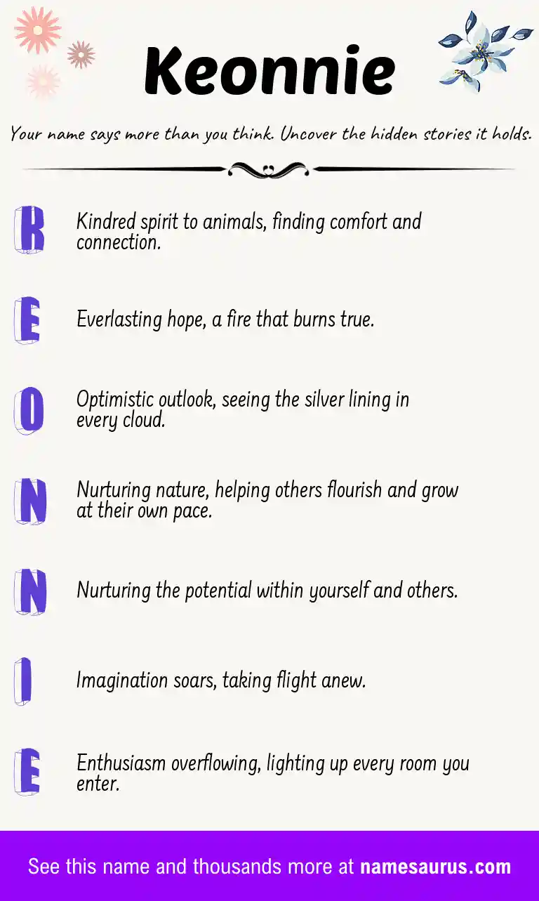 Acrostic poem about Keonnie.