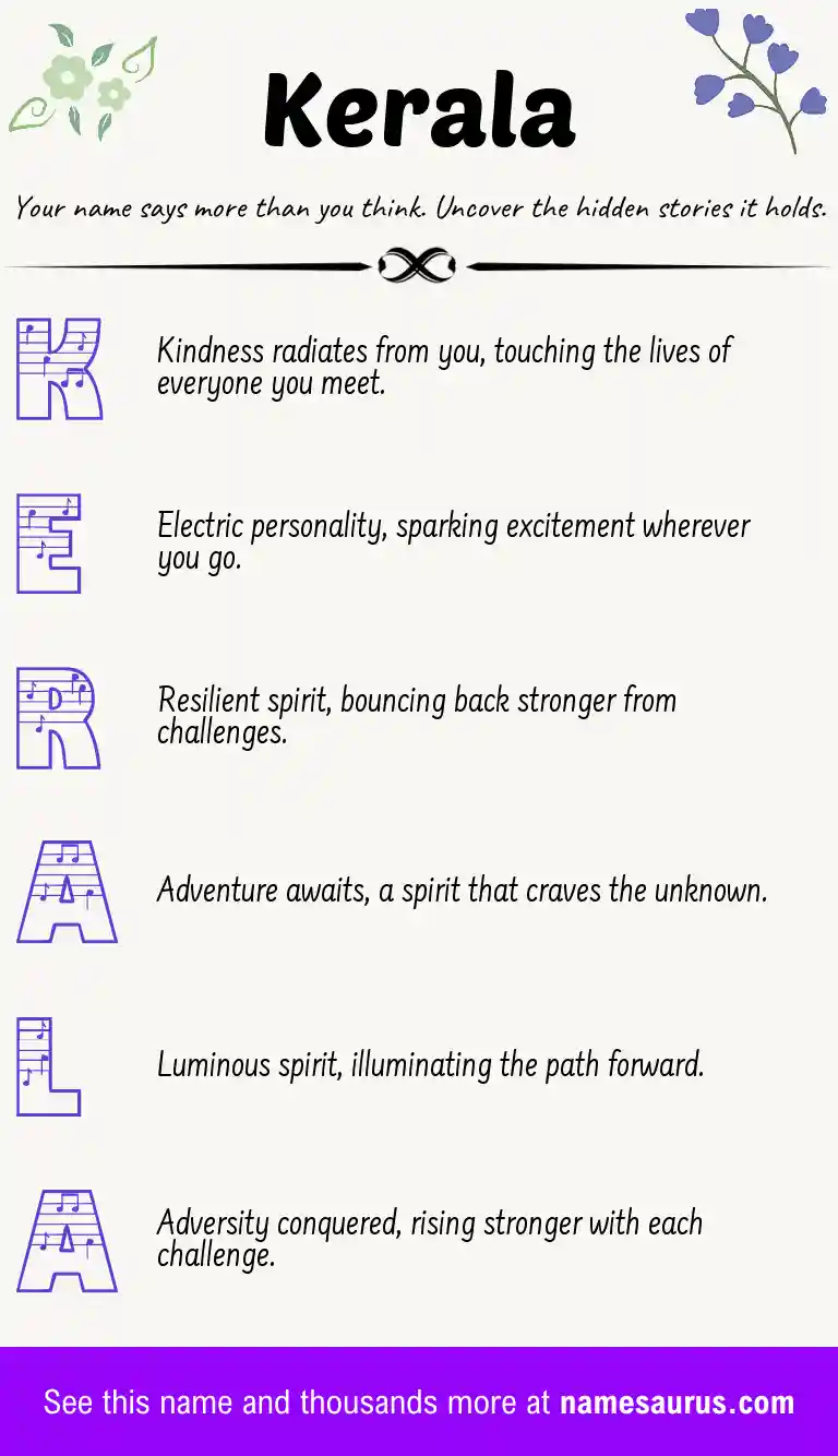 Acrostic poem about Kerala.