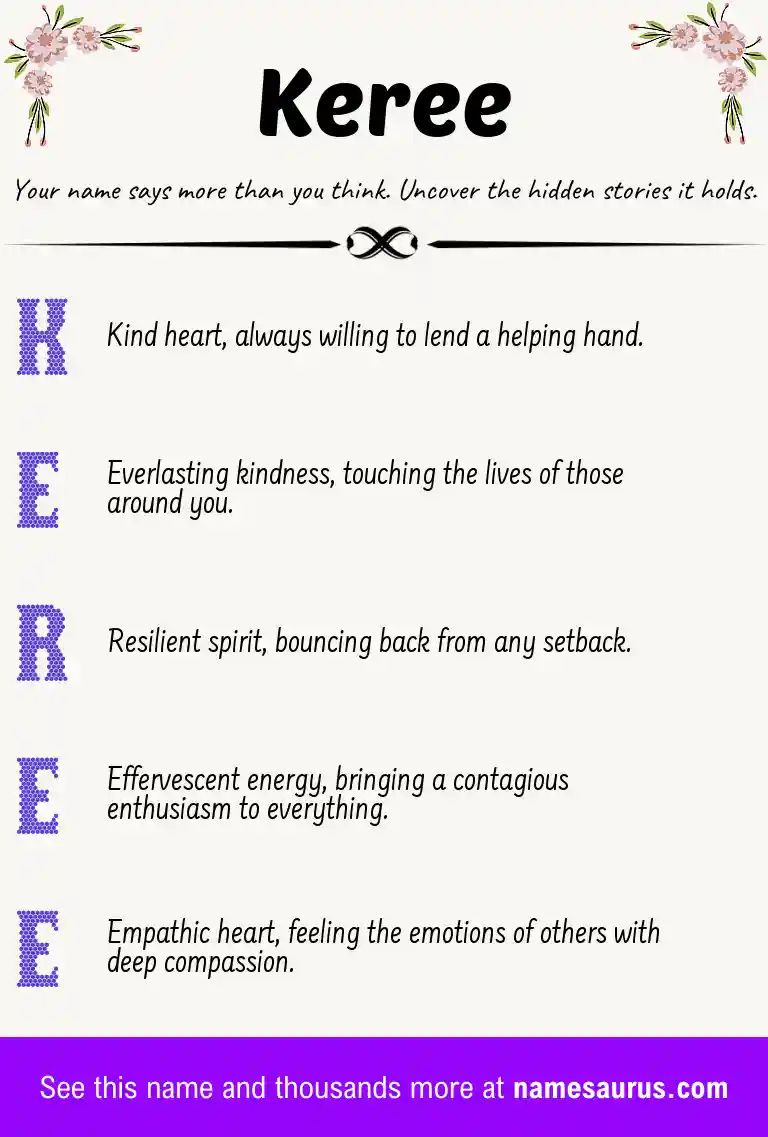 Acrostic poem about Keree.