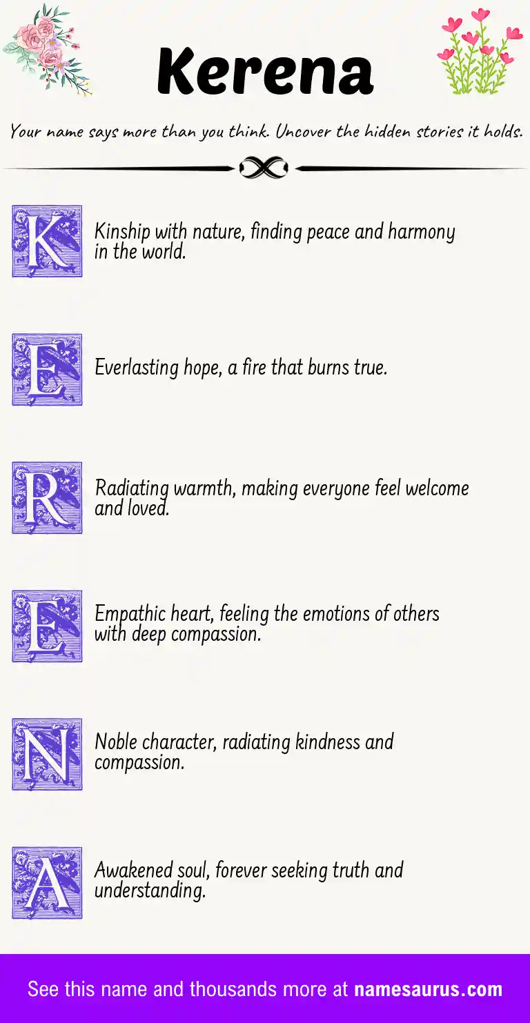 Acrostic poem about Kerena.