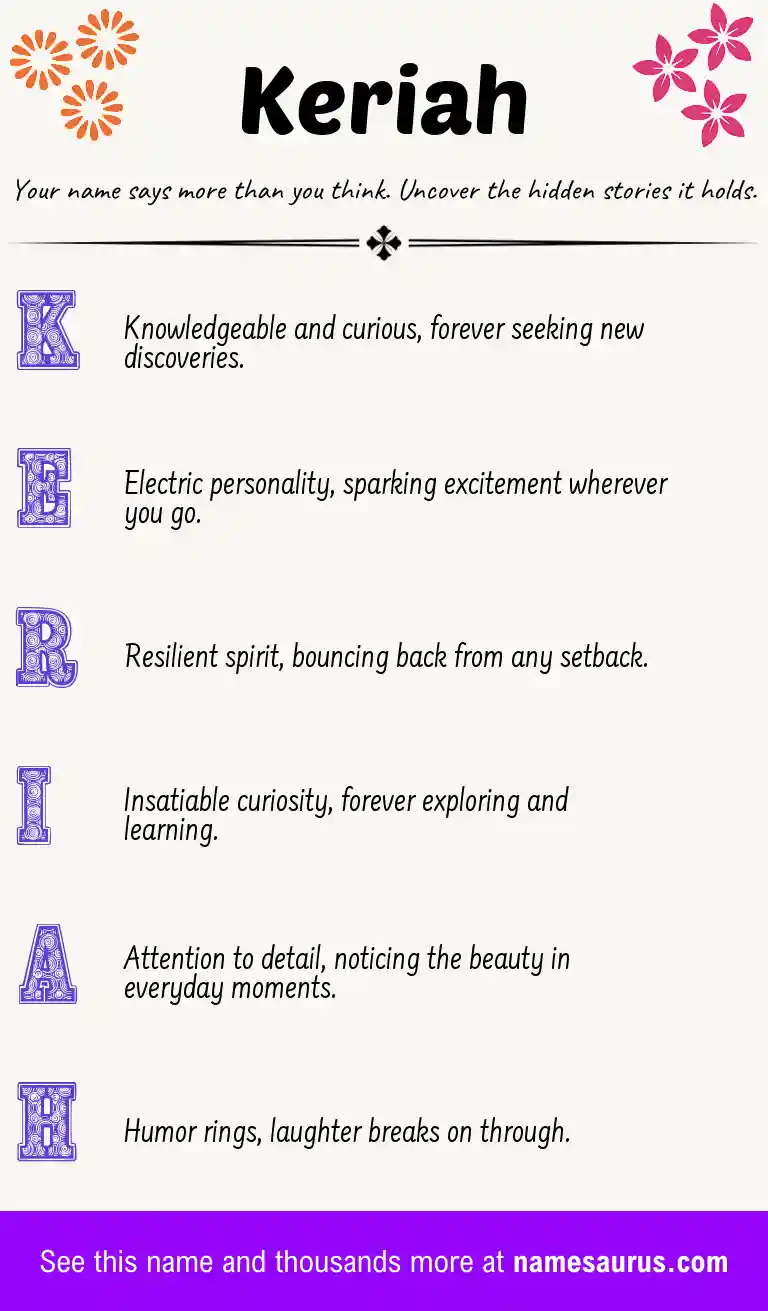 Acrostic poem about Keriah.