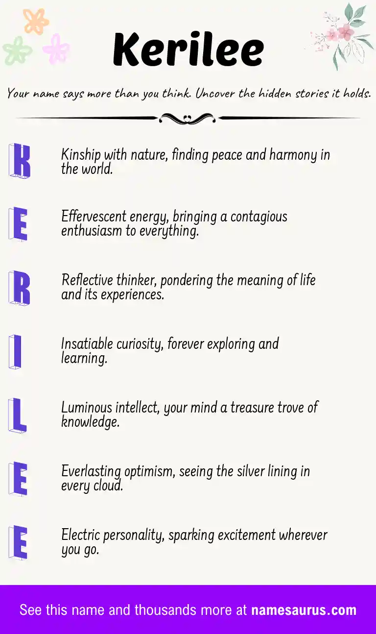 Acrostic poem about Kerilee.