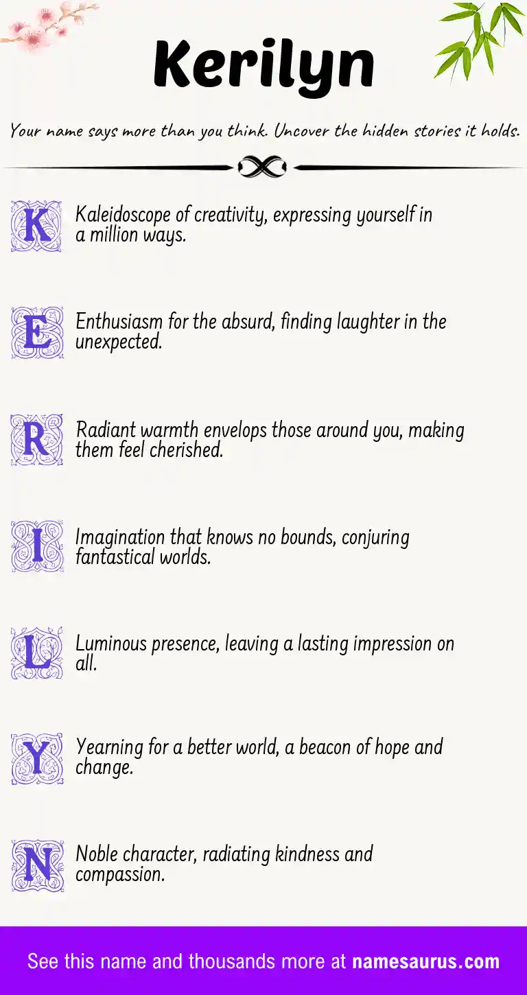 Acrostic poem about Kerilyn.