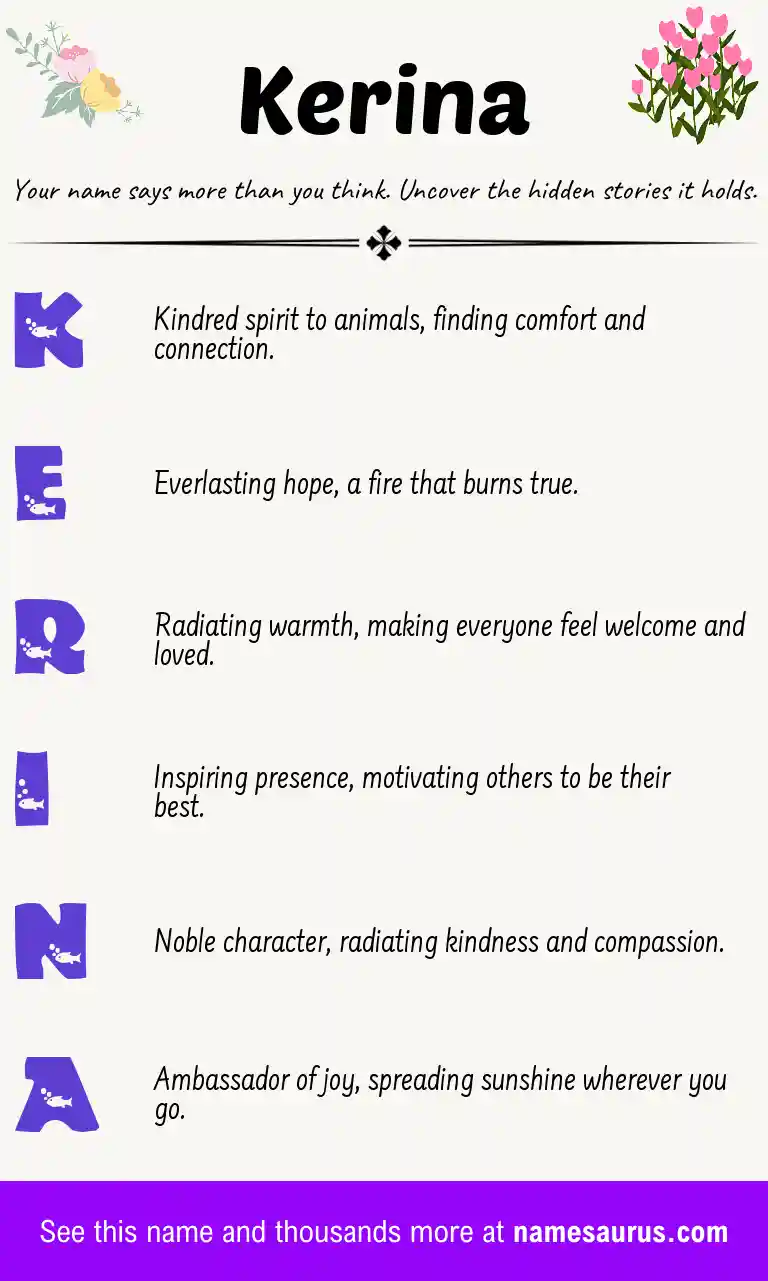 Acrostic poem about Kerina.