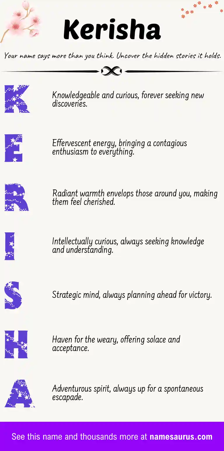 Acrostic poem about Kerisha.