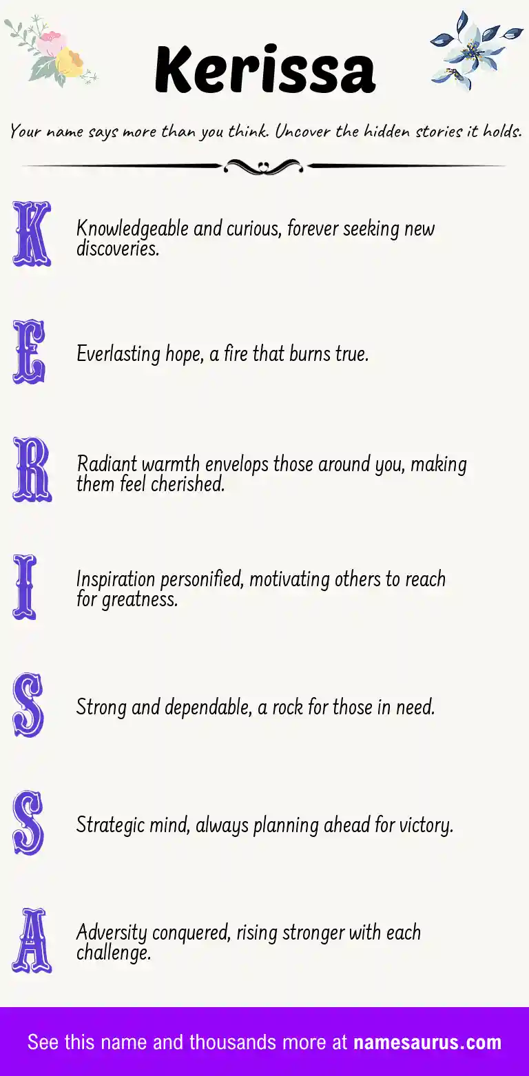 Acrostic poem about Kerissa.