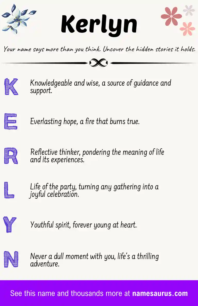 Acrostic poem about Kerlyn.