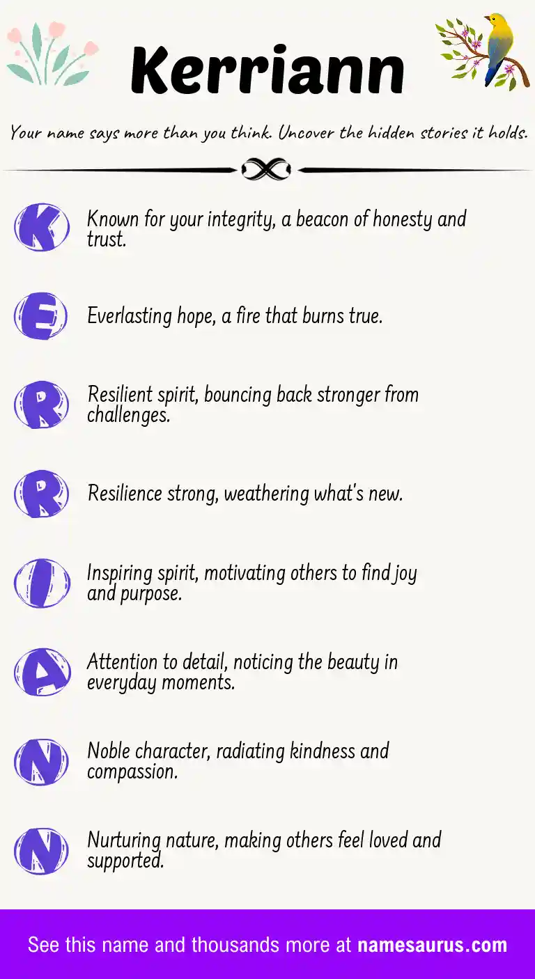 Acrostic poem about Kerriann.
