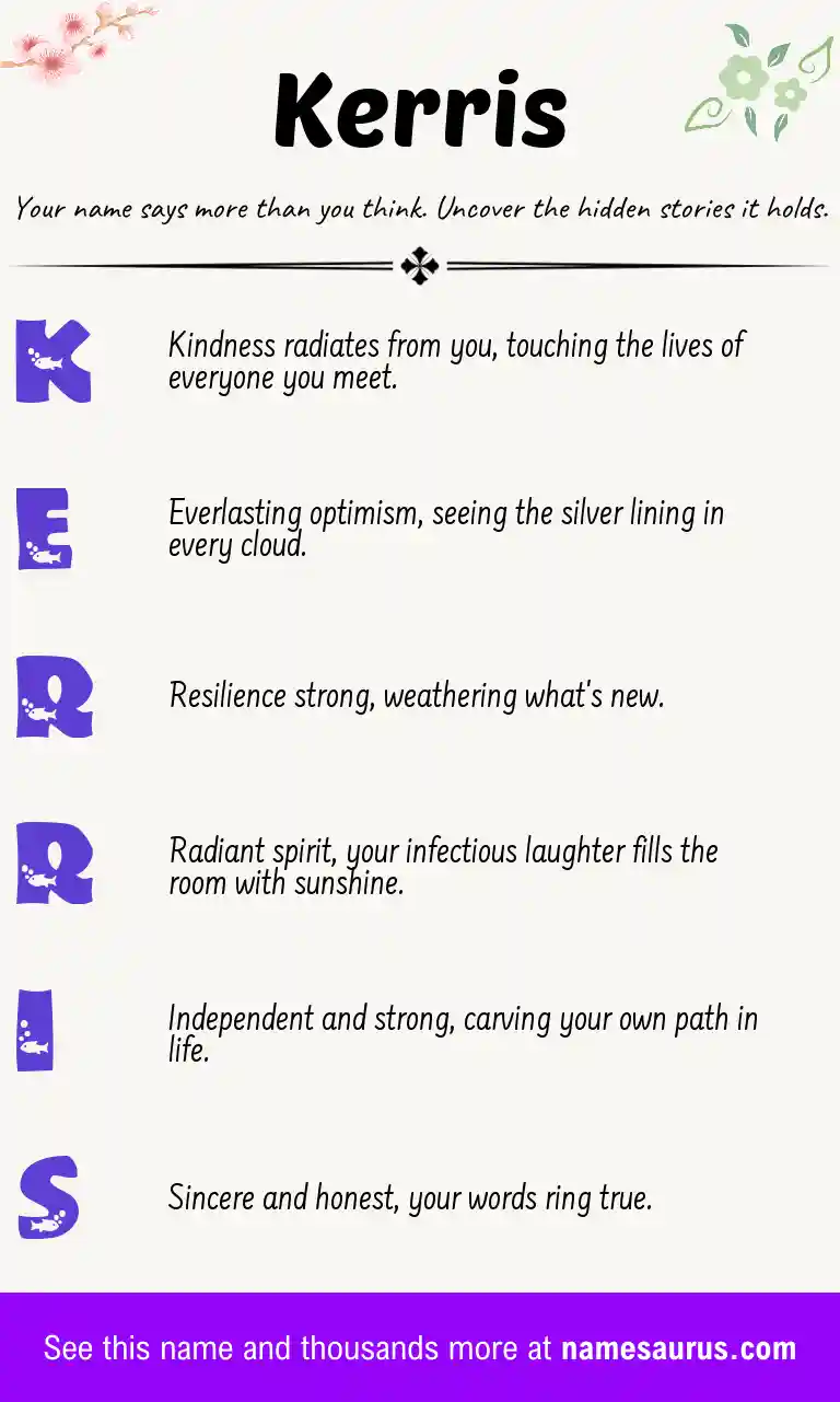 Acrostic poem about Kerris.