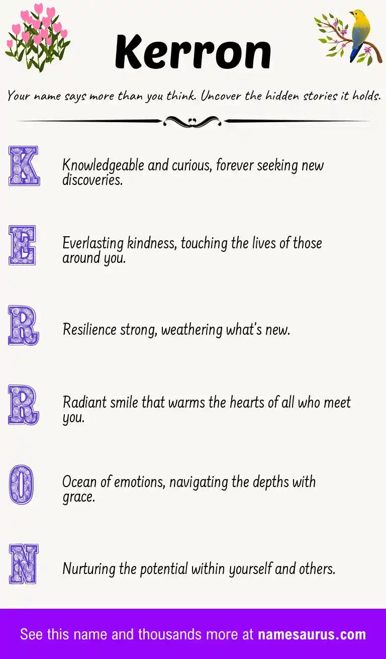 Acrostic poem about Kerron.