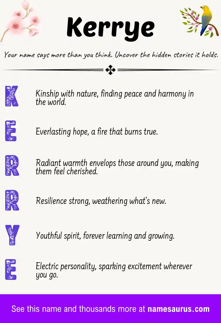 Acrostic poem about Kerrye.