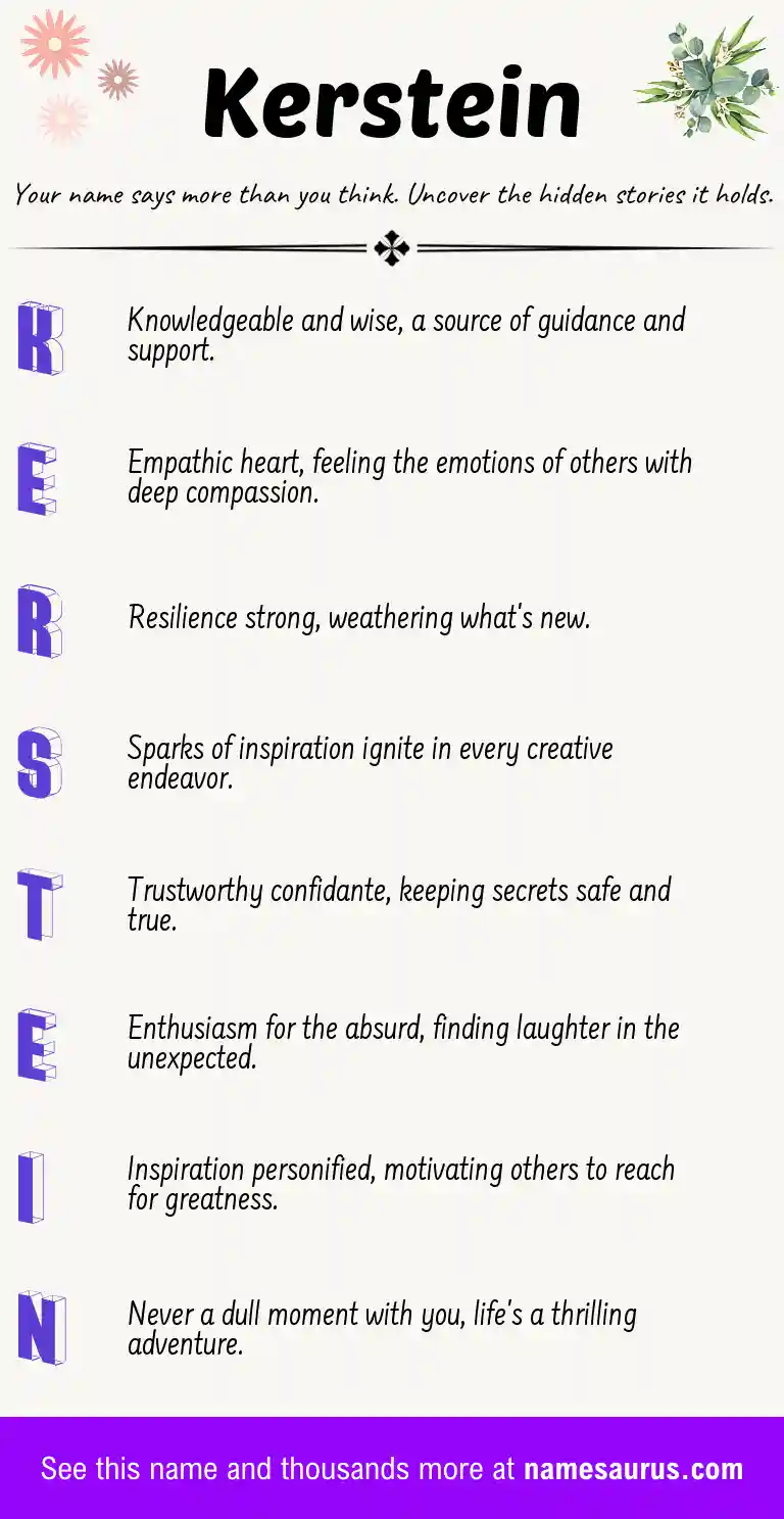 Acrostic poem about Kerstein.