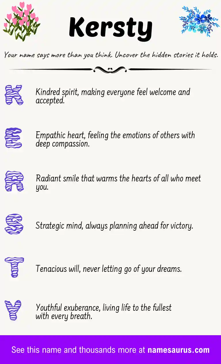 Acrostic poem about Kersty.