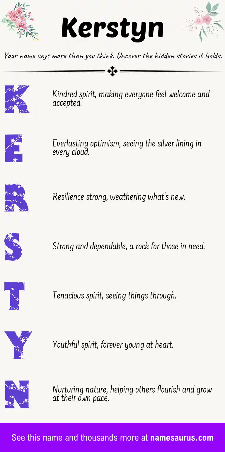 Acrostic poem about Kerstyn.