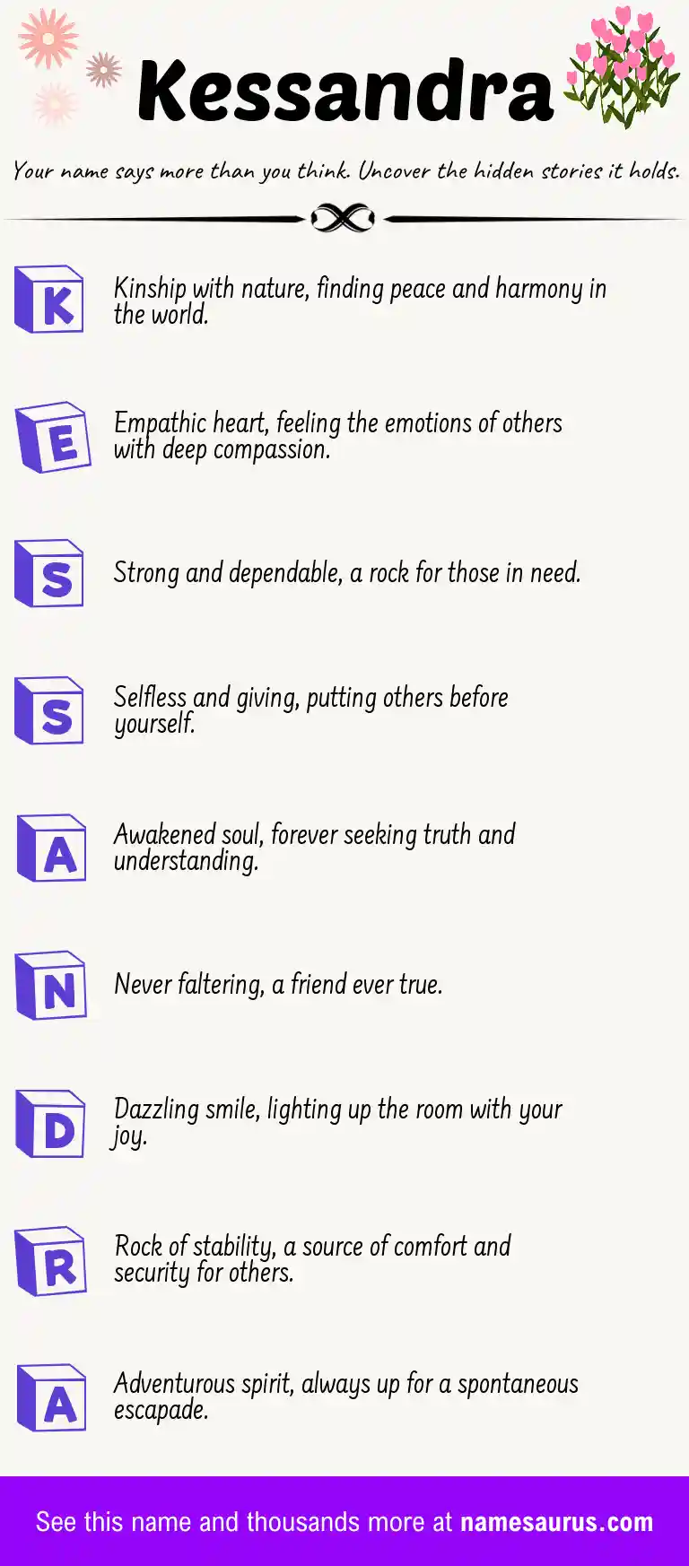 Acrostic poem about Kessandra.