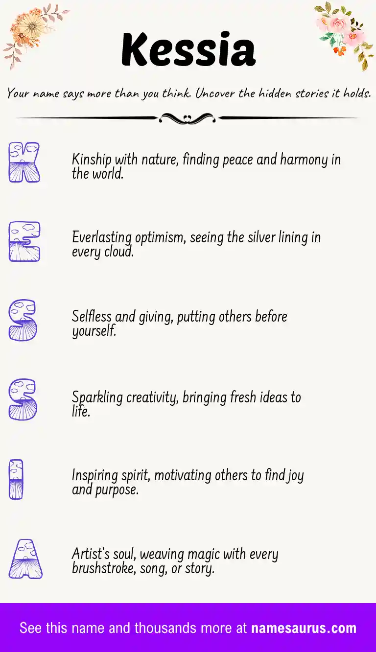 Acrostic poem about Kessia.