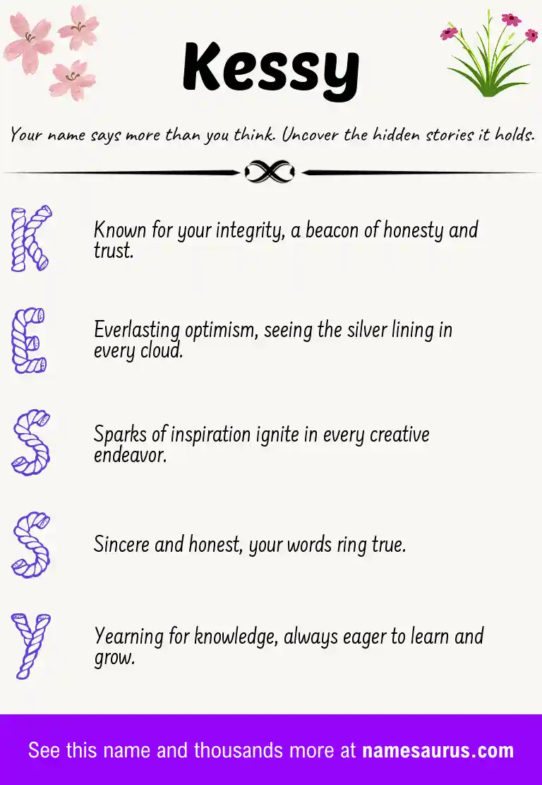 Acrostic poem about Kessy.