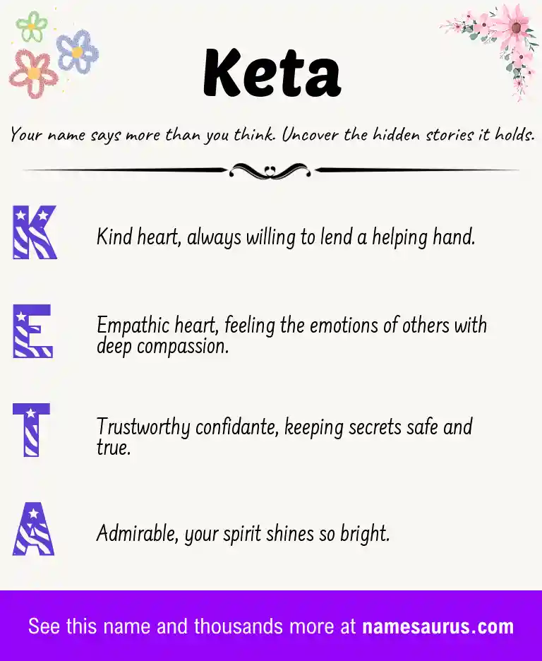 Acrostic poem about Keta.
