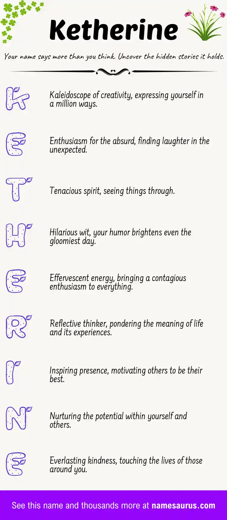 Acrostic poem about Ketherine.