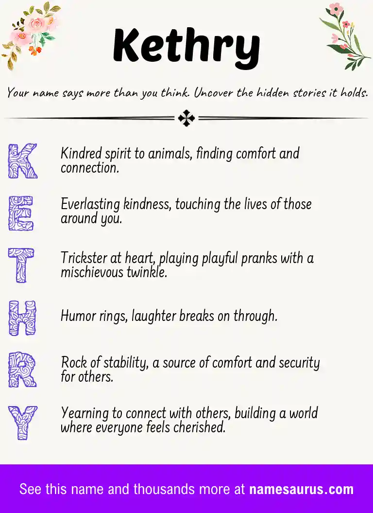 Acrostic poem about Kethry.
