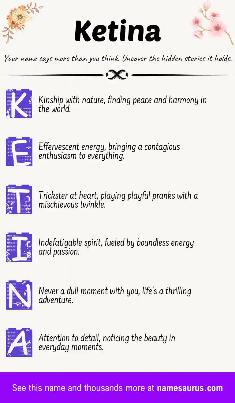 Acrostic poem about Ketina.