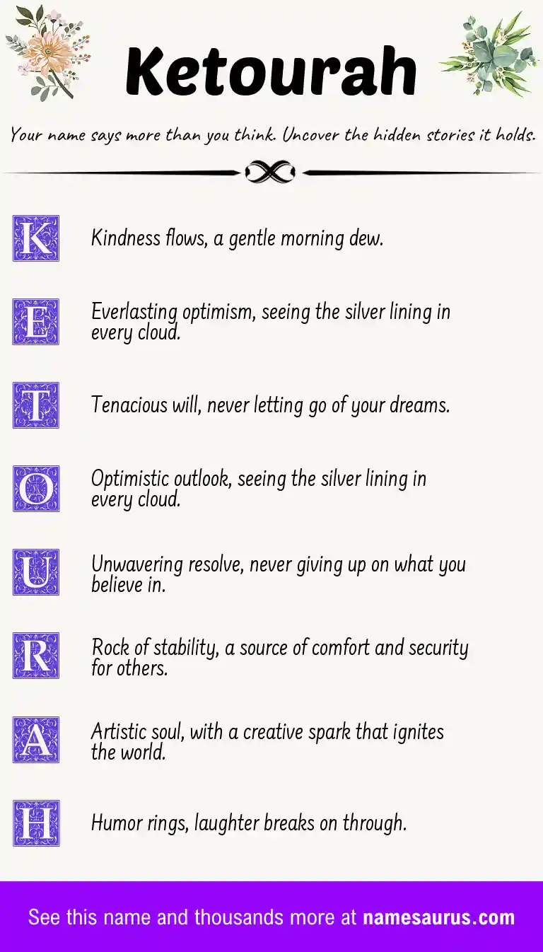 Acrostic poem about Ketourah.