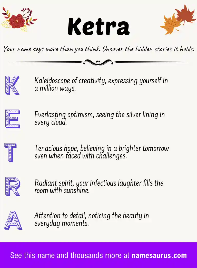 Acrostic poem about Ketra.