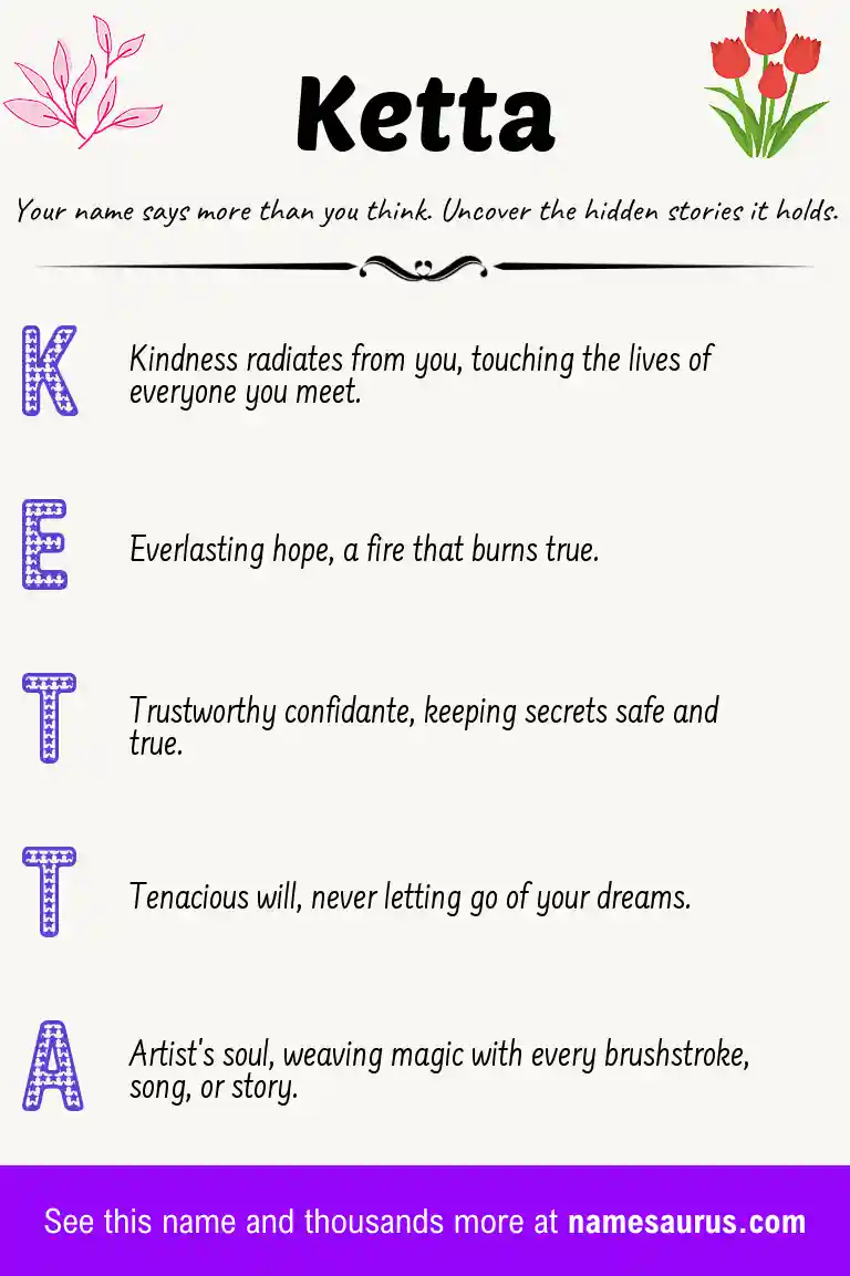 Acrostic poem about Ketta.