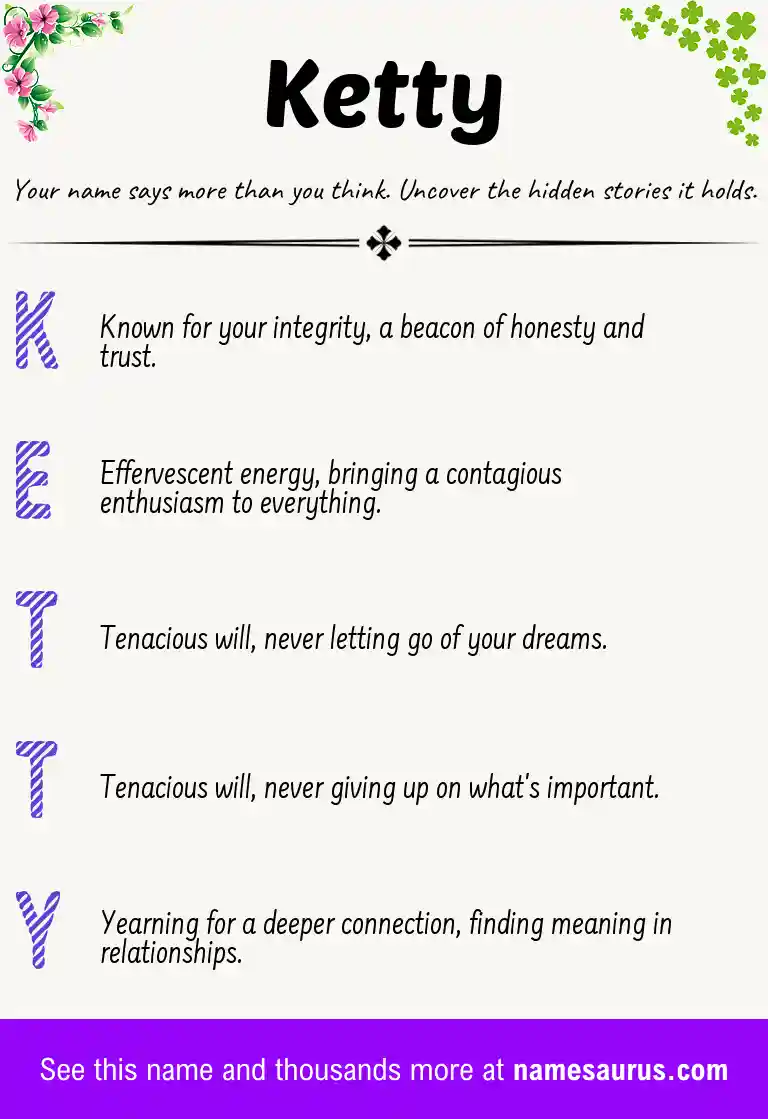 Acrostic poem about Ketty.