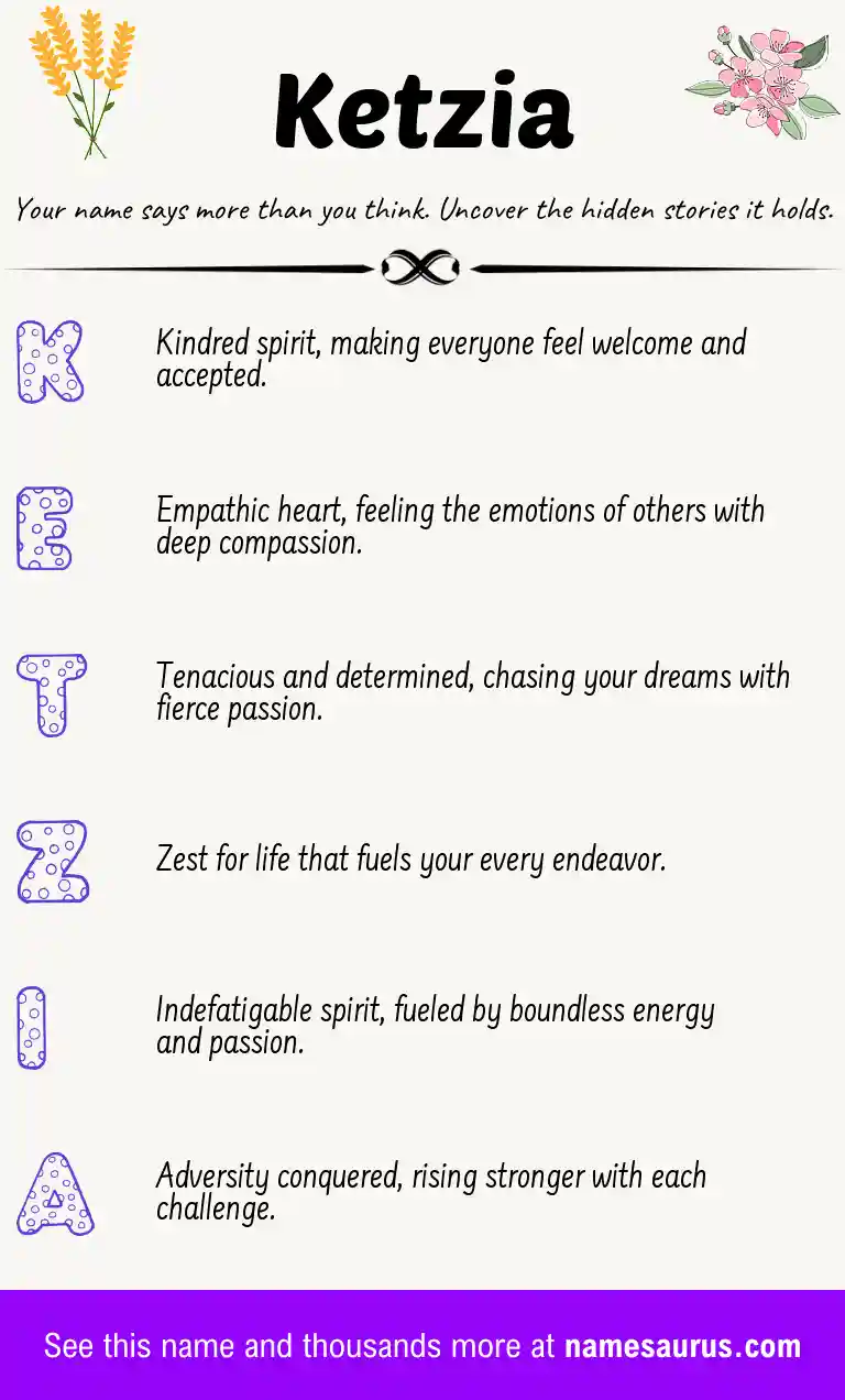 Acrostic poem about Ketzia.