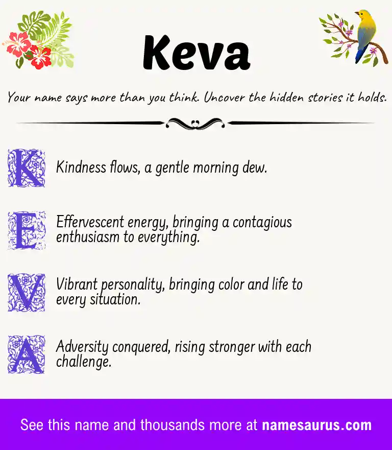 Acrostic poem about Keva.