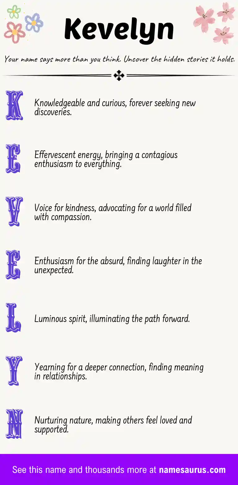 Acrostic poem about Kevelyn.